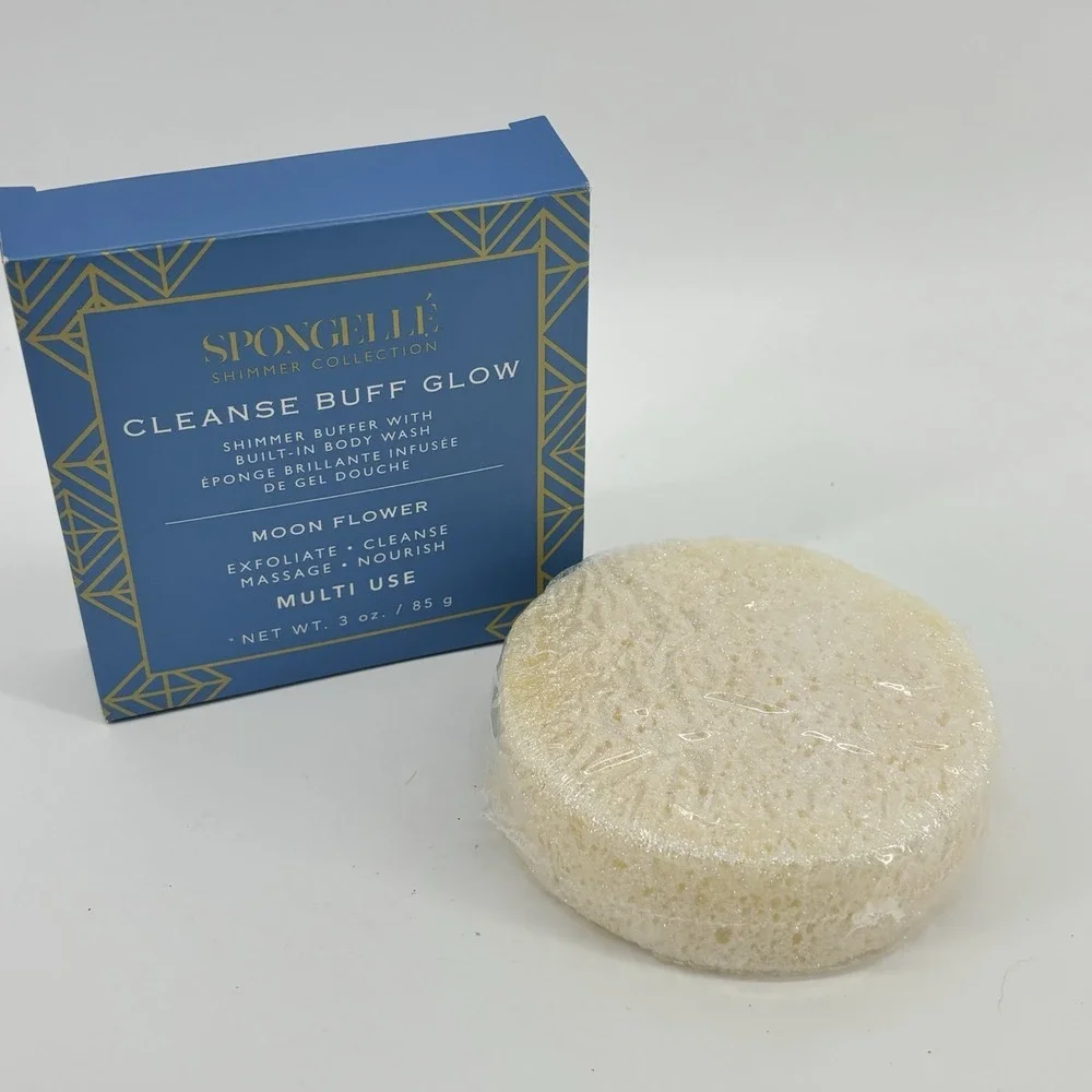 Spongellé Shimmer Collection Moon Flower Built-in Body Wash‎ Exfoliate Sensual